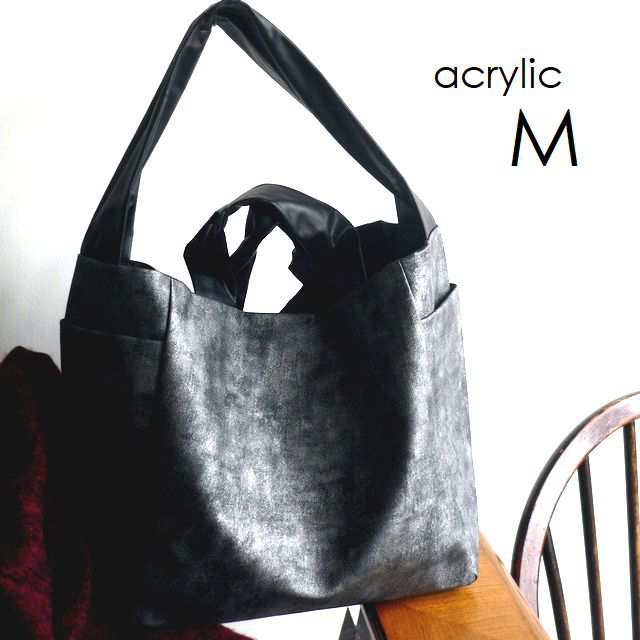 acrylic アクリリック バッグ M bag 2WAY ナイロン PVC トート 1173 グレー/ブラック/モノトーン/グリーンの通販はau  PAY マーケット AcousticLounge(アコースティックラウンジ） au PAY マーケット－通販サイト