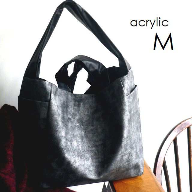 acrylic アクリリック バッグ M bag 2WAY ナイロン PVC トート