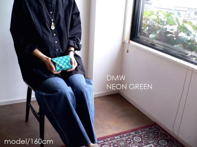 carmine カーマイン ドットレザー ネオンカラー ミニ　ウォレット 折り財布 DMW NEON グリーン イエロー ピンク_5