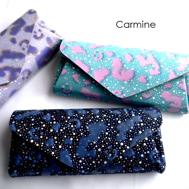 ノベルティ  carmine カーマイン ミニウォレット 雲 星空 長財布 LWKM　パープル ピンク ネイビーブルー