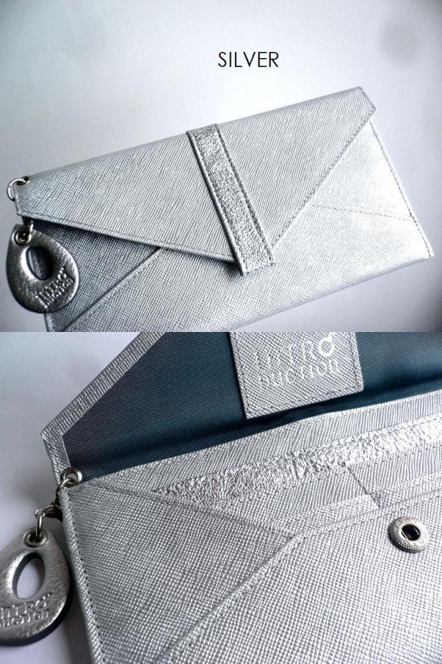 ノベルティ INTRODUCTION イントロダクション 長財布 薄マチ レザーウォレット LA PRADA ラプラダ 1702-930 ゴールド/ピンク/シルバー_6