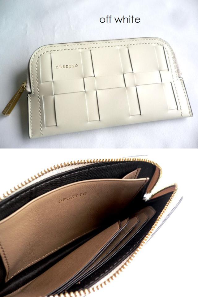 ノベルティ ORSETTO オルセット 折り財布 ラウンドファスナー スリム ミドル メッシュレザー RETE 03-008-15 パイソン 型押し PITONE 03-003-05 ホワイト ブラウン ブラック_6