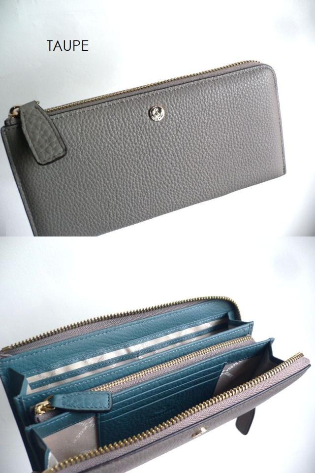 ノベルティ PELLE BORSA ペレボルサ 長財布 レザー L字ファスナー ウォレット 4721 Mano Goods ホワイト/イエロー/ピンク/グレー/ブルー/ブラック_5
