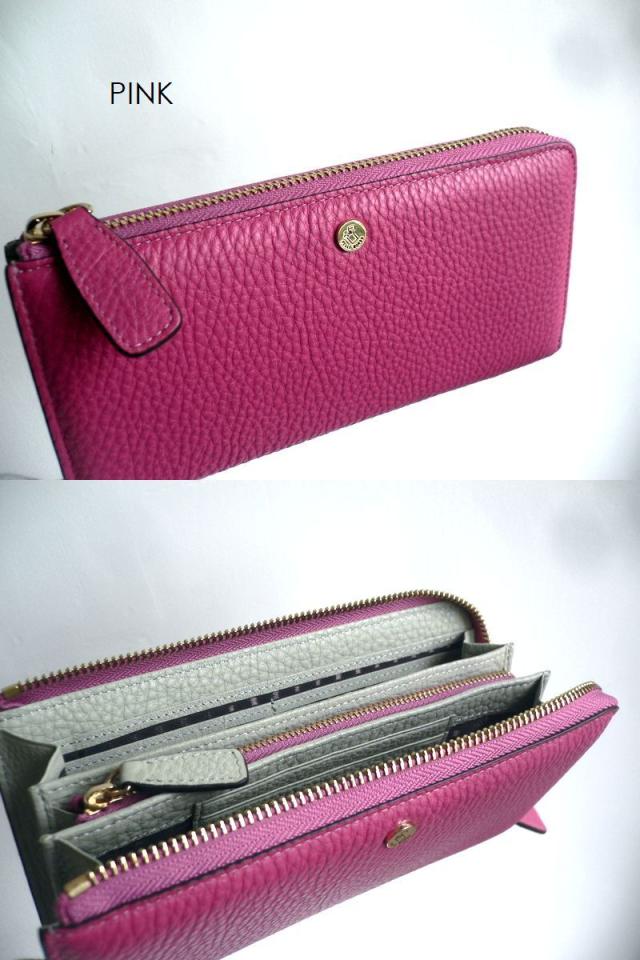 ノベルティ PELLE BORSA ペレボルサ 長財布 レザー L字ファスナー ウォレット 4721 Mano Goods ホワイト/イエロー/ピンク/グレー/ブルー/ブラック_8