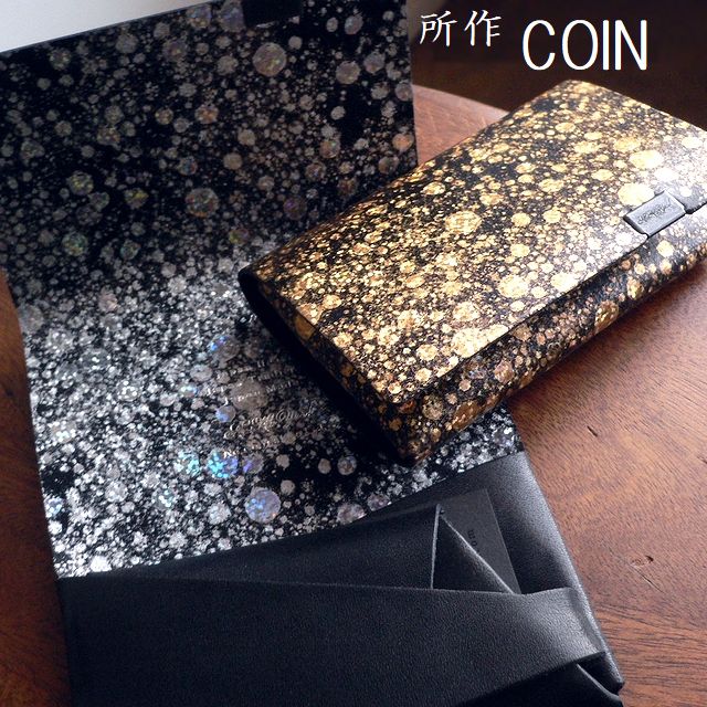 所作 shosa 財布 ケース カードケース コンパクトウォレット 水晶 クォーツ quartz SH401QU ブラック/シルバー/ゴールド