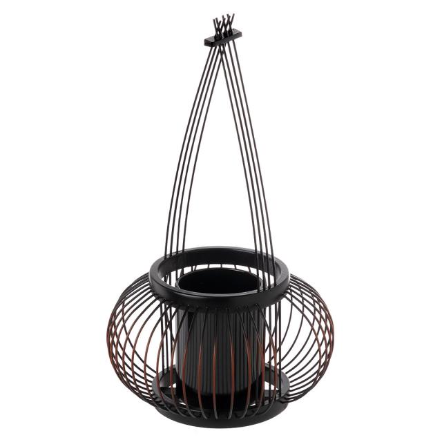 駿河竹千筋細工　花器　千姫（塗り）　静岡県伝統工芸品　黒田雅年 作　職人が竹ひごを組んで千筋にして作り上げられた花瓶　繊細で滑らかな曲線美の通販は