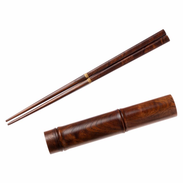 銘木つなぎ箸　銘木ケース　欅（けやき）　京都・美山　銘木工芸　山匠　Wooden chopsticks with case Works of Japanese precious wood