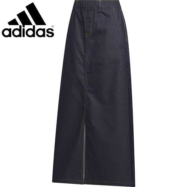 ◆◆◎ ＜アディダス＞ adidas スタジアム クローム デニム ルーズフィット スカート DK592 (KF8216：レジェンドインク)