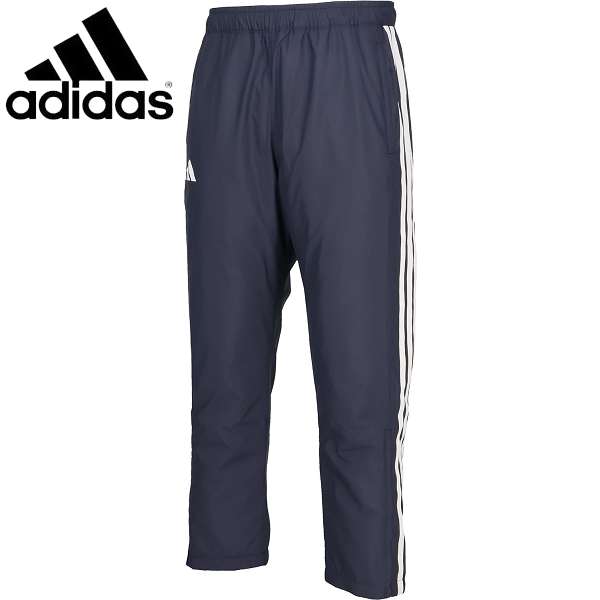 ◆◆ ＜アディダス＞ ADIDAS スリーストライプス ルーズフィット 中わた入りウィンド フルレングス パンツ ZQ883 (JZ8772：レジェンドインク)