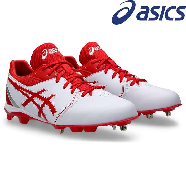 ◆◆ 【アシックス】 ASICS NEOCONNECT 1123A054 (101：WHITE/RED) 野球 スパイク 1123A054-101