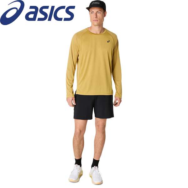 ◆◆メール便発送 ＜アシックス＞ ASICS ACTIBREEZE ジャカード長袖シャツ 2031F120 (300：レモングラス) メンズ 2031F120-300
