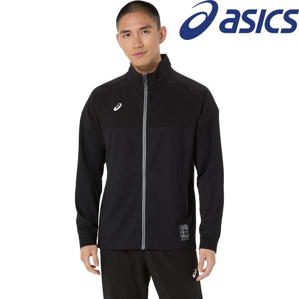 ◆◆ ＜アシックス＞ ASICS ドライハイブリッドストレッチニットジャケット 2031F169 (001：パフォーマンスブラック) メンズ 2031F169-001