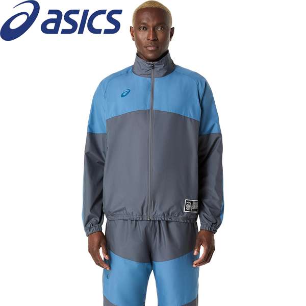 ◆◆ ＜アシックス＞ ASICS ジャケット 2063A436 (020：キャリアグレー×ウインターシー) メンズ　ウインドブレーカー