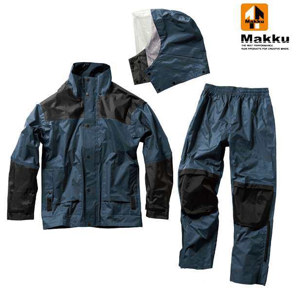 ◆◆ <マック> MAKKU 匠道レインスーツPRO AS5900 (NAVY)の通販は