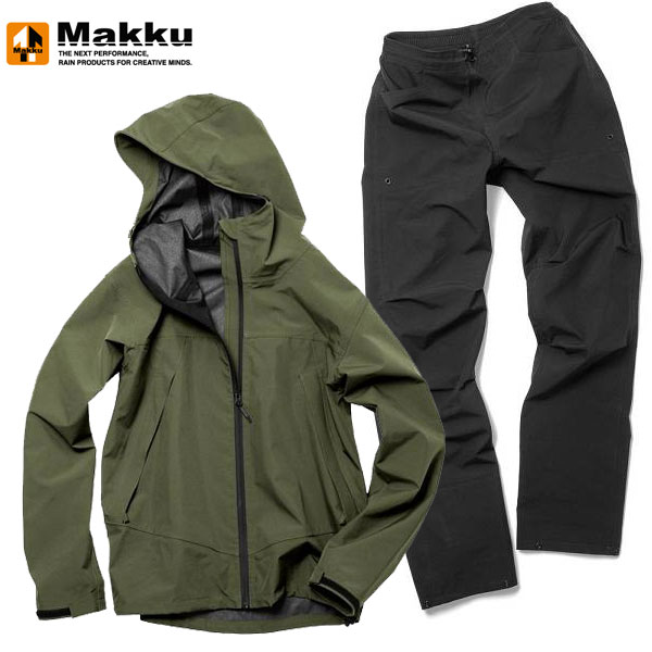 ◆◆ ＜マック＞ MAKKU スムーズレインスーツ 上下セット AS700 (KHAKI)
