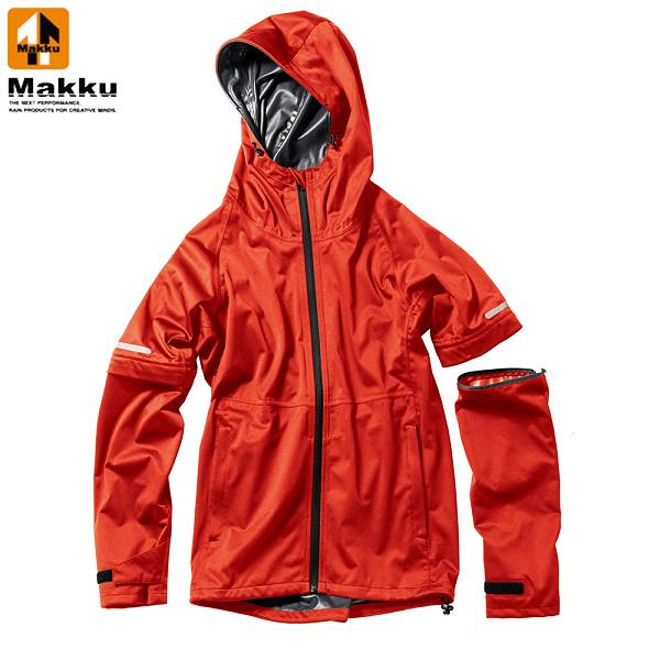 ◆◆ ＜マック＞ MAKKU エラスティコニットレインジャケット AS830 (RED) レインウェア 5,506円