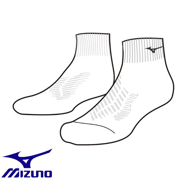 ◇◇送料無料 メール便発送 ＜ミズノ＞ MIZUNO BIO GEAR SONICソックス（ショート）(ユニセックス) V2MX0111 (70： ホワイト×ブラック) の通販はau PAY マーケット - ガイナバザール