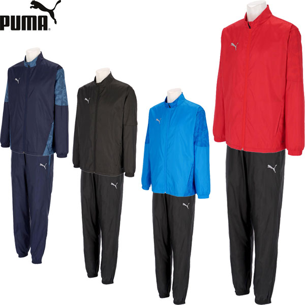 ◆◆ ＜プーマ＞ PUMA チームカップ 裏トリコットウーブンジャケット＆裏トリコットピステパンツ メンズ ウィンドブレーカー 上下セット サッカー 660405-660406