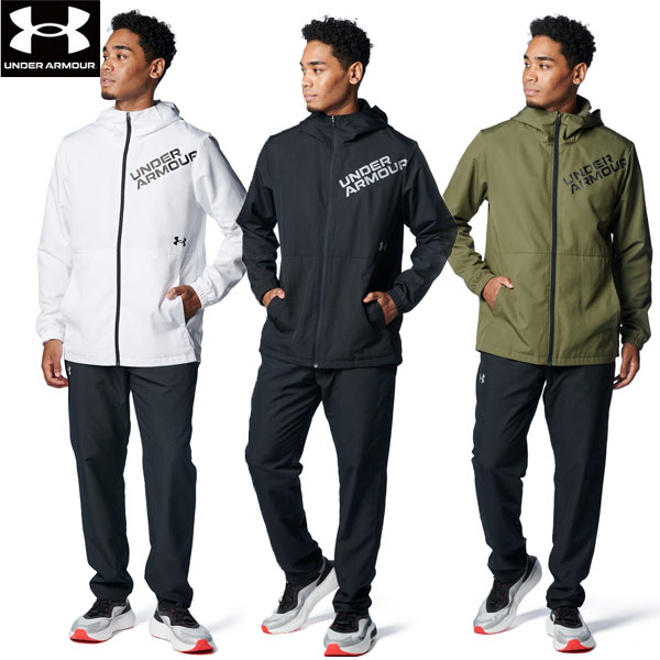 即納可★【UNDER ARMOUR】アンダーアーマー UA トリコット ラインド ウーブン 裏起毛 ブレーカー上下セット メンズ 1388237-1388238の通販は 12,540円