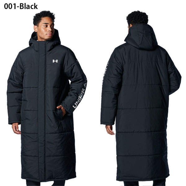 即納可★【UNDER ARMOUR】アンダーアーマー UAロゴ ロングコート 中綿ベンチコート 1388242_1