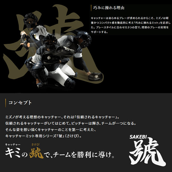 即納可☆ 【MIZUNO PRO】硬式用 ミズノプロ 號 新形状ミット【捕手用