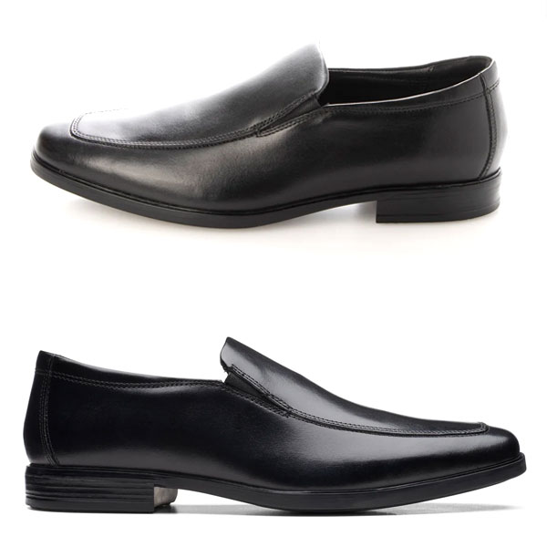 即納可☆【Clarks】クラークス Howard Edge ホワードエッジ ブラックレザー スリッポン ビジネスシューズ 26162246_2