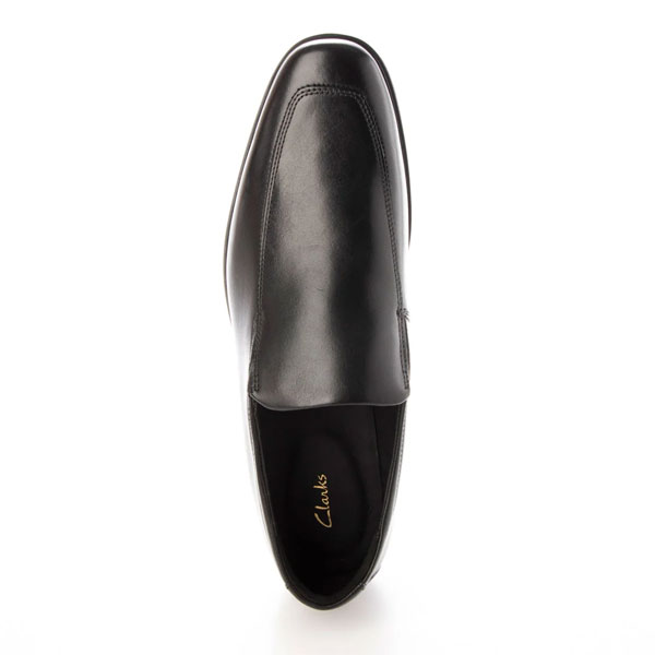 即納可☆【Clarks】クラークス Howard Edge ホワードエッジ ブラックレザー スリッポン ビジネスシューズ 26162246_4