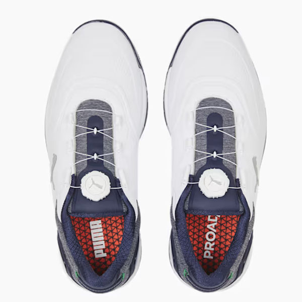 PUMA ProAdapt ゴルフシューズ ホワイト/ネイビー/レッド プーマ PROADAPTゴルフシューズ メンズホワイト/グレー/レッド Puma