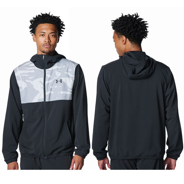 即納可★【UNDER ARMOUR】アンダーアーマー UAウーブン フルジップ フーディド ジャケット＆ウーブン パンツ 野球 上下セット 6007975-6007976_3