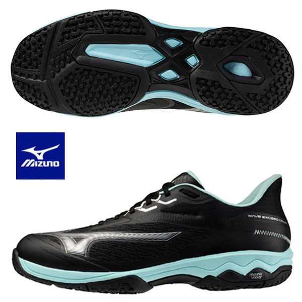 即納可★ 【MIZUNO】ミズノ テニスシューズ 【クレー／砂入り人工芝コート】ウエーブエクシードコート SW OC 61GB2519 09