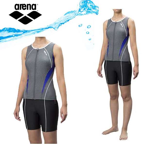即納可★ 【ARENA】アリーナ 大きめカラースナップ付き セパレーツ レディース フィットネス水着 LAR8241WE MKPPの通販は