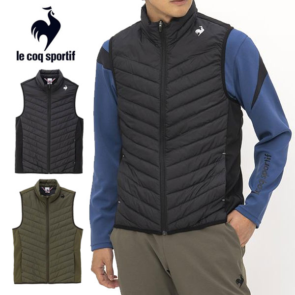 メール便発送 即納可☆【le coq sportif】ルコックテニス パディングベスト 防寒 保温 撥水 テニス 中綿ベスト LN4FVE50M