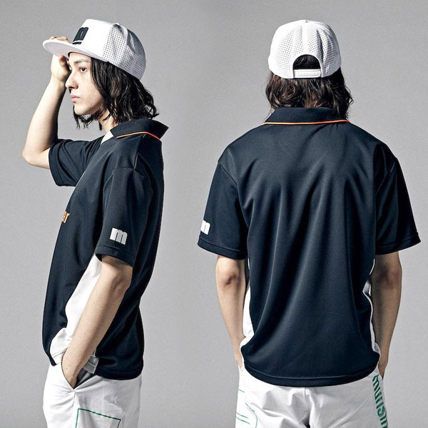 メール便発送 即納可☆【Munsingwear】マンシングウェア サンスクリーン mロゴプリントサッカーゲームシャツ ゴルフ MEMVJA11_4
