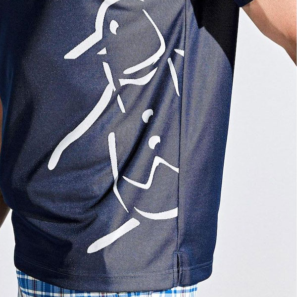 メール便発送 即納可☆【Munsingwear】マンシングウェア MOTION 3D パネルジャガードハーフジップシャツ ゴルフ MGMXJA09_7