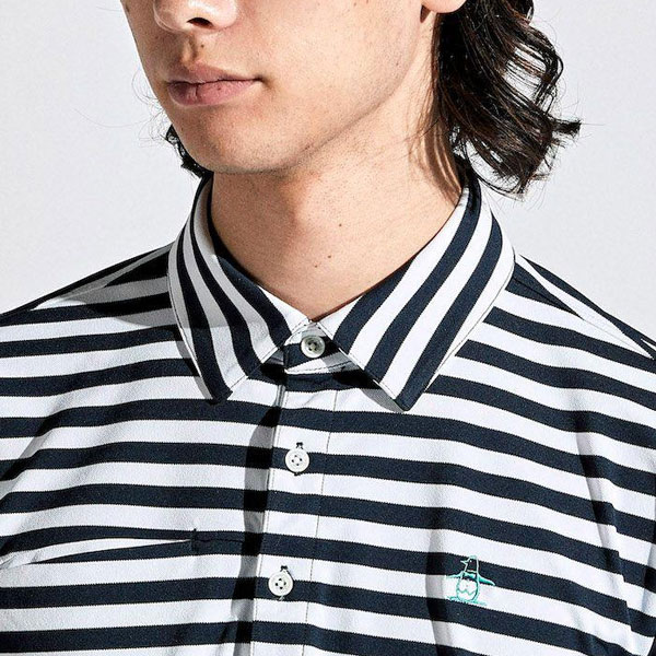 メール便発送 即納可☆【Munsingwear】マンシングウェア SUNSCREEN 先染め ボーダー テーラーカラーシャツゴルフ MGMXJA16_6