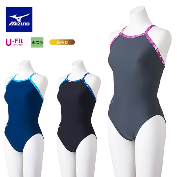 メール便発送 即納可☆【MIZUNO】ミズノ 競泳練習用 ミディアムカット 練習水着  N2MAB287
