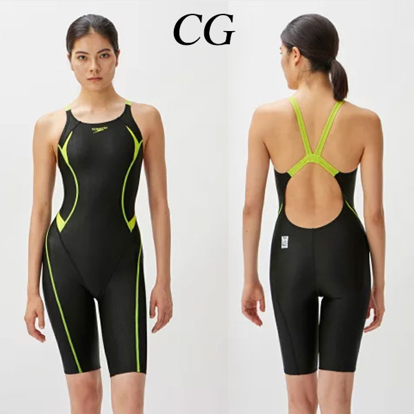 メール便発送 即納可★ 【SPEEDO】スピード フレックスシグマカイオープンバックニースキン (レディース/競泳水着/FINA) SCW12301F_1