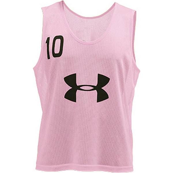 ◆◆ ＜アンダーアーマー＞ UNDER ARMOUR チーム ナンバー ビブス (１０枚セット) 1295510 (PNK/BLK(650))