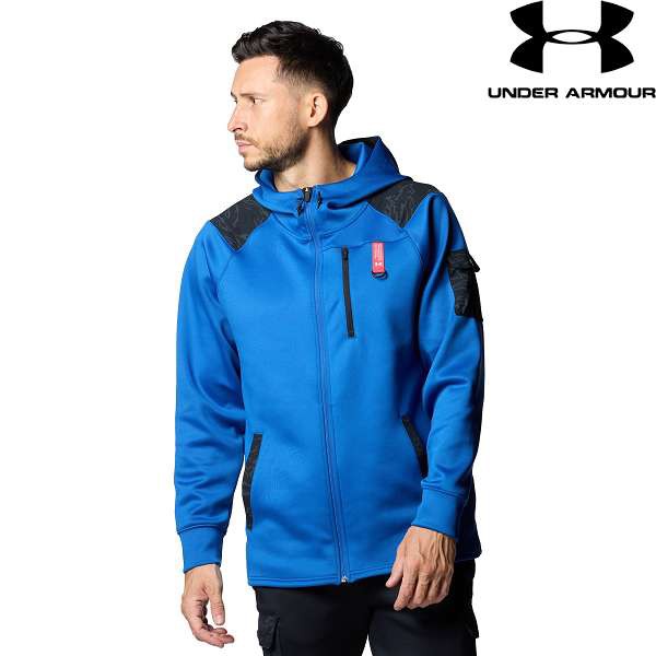 ◆◆ ＜アンダーアーマー＞ UNDER ARMOUR UAアーマーニット ハイブリッド フルジップ ジャケット(トレーニング/MEN) 1388233 (TechBlue(4