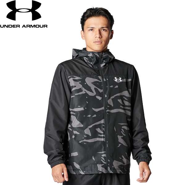 ◆◆ ＜アンダーアーマー＞ UNDER ARMOUR UAトリコット ウーブン フルジップ フーディド ジャケット(ベースボール/MEN) 6007972 (Black(001))
