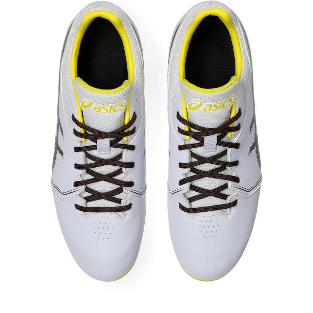 アシックス NEOCONNECT スパイク 1123A054 ベースボール シューズ 105 WHITE/DARK BROWN Baseball ベースボール シューズ（ユニ）