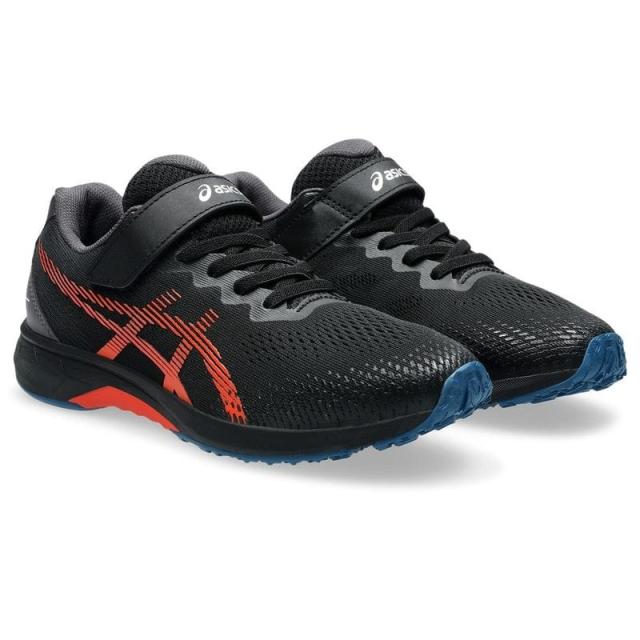 アシックス asics LAZERBEAM レーザービーム ジュニア シューズ 1154A195 001 ブラック/オレンジ スニーカー 子ども 子供 キッズ レイザー