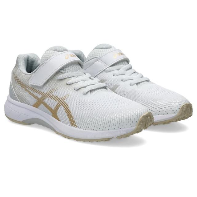 アシックス asics LAZERBEAM レーザービーム ジュニア シューズ 1154A195 100 ホワイト/シャンパンゴールド スニーカー 子ども 子供 キッズ レイザー