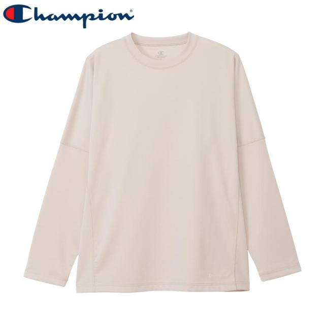 チャンピオン リカバリーウェア 長袖シャツ C3-CS490 782 サンドベージュ RECOVERY WEAR LONG SLEEVE Champion 休養 抗疲労