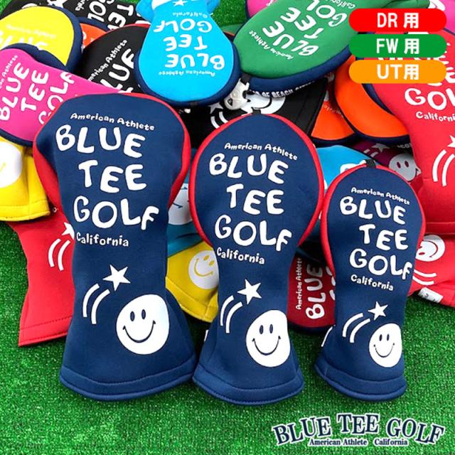 ブルーティーゴルフ ヘッドカバー ドライバー用／フェアウェイウッド用／ユーティリティ用 ストレッチスマイル BTG-HC034 全8色【新品】SCBR Blue Tee Golf California メンズ レディース 