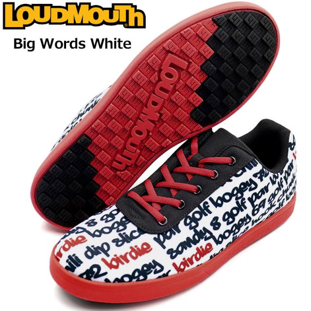 ラウドマウス ユニセックス スパイクレス ゴルフシューズ Big Words White ビッグワーズホワイト LM-GS0005 764964(409) 【日本規格】【新品】TAAR Loudmouth スニーカー メンズ レディース APR1