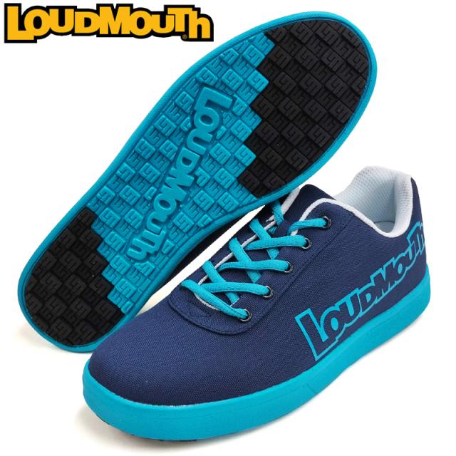 ラウドマウス ユニセックス スパイクレス ゴルフシューズ ビッグロゴ ネイビー×ブルー LM-GS0005 764965(997) 【日本規格】【新品】TAAR Loudmouth スニーカー メンズ レディース APR1
