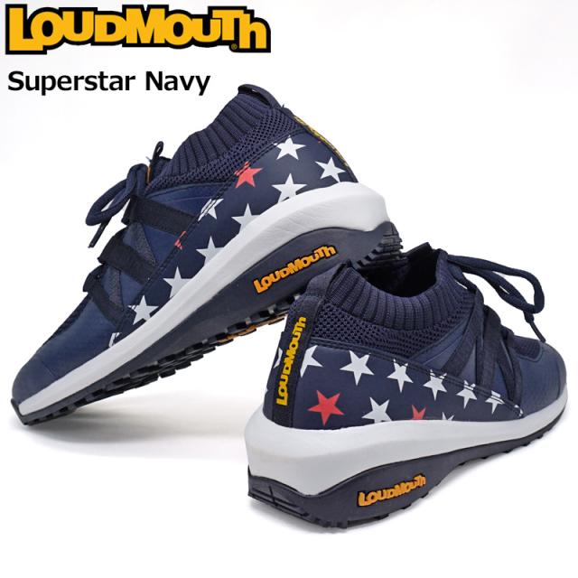ラウドマウス メンズ スパイクレス ニット ゴルフシューズ Superstar Navy スーパースターネイビー LM-GS0003 772978(263) 【日本規格】【新品】RAAR Loudmouth スニーカー JUN2