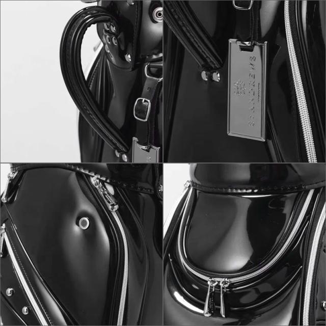 St ANDREWS/ゴルフ 3点式/エナメルキャディバッグ9.5型 美品！ St ANDREWS/ゴルフ 3点式/エナメルキャディバッグ9.5型 美品！
