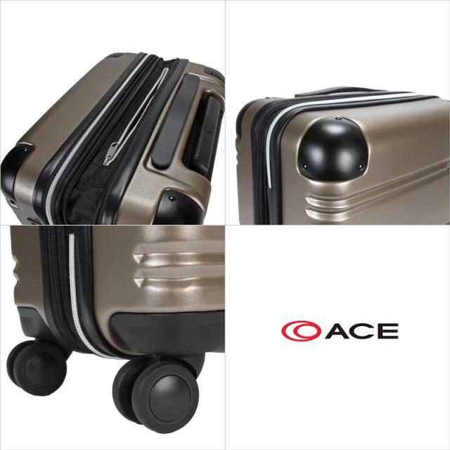 ACE スーツケース EXACT 57L〜67L TSAロック 荷室拡張機能 高強度